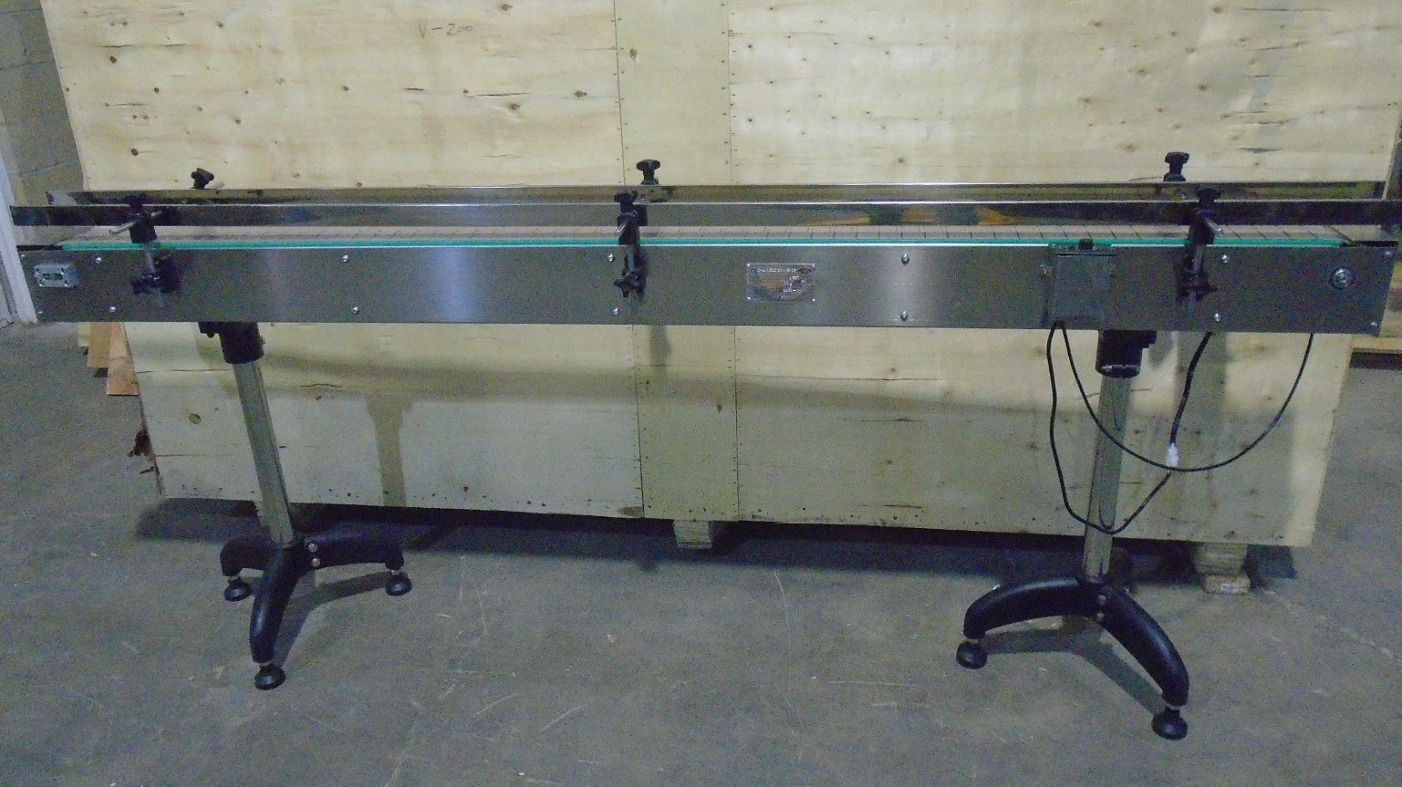 New 8 Foot Long x 4.5 inch Wide Belt Conveyor