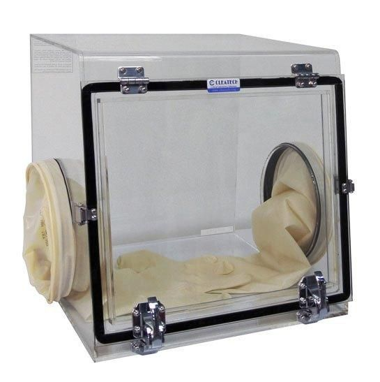 Compact Glove Box System, Two-port, Static-Dissipative PVC Transparent