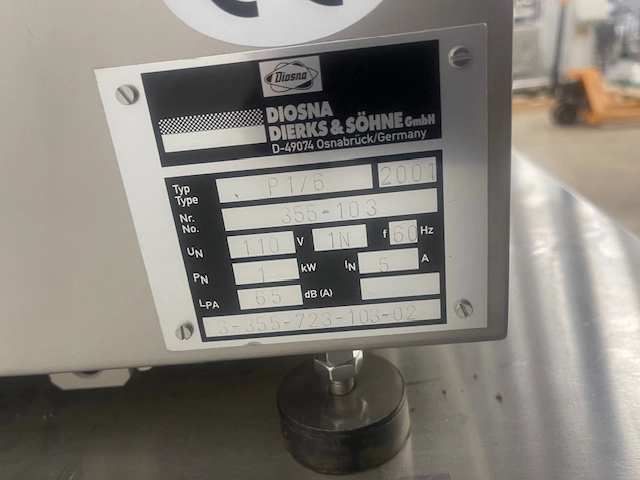 Diosna P 1/6 High Shear Granulator