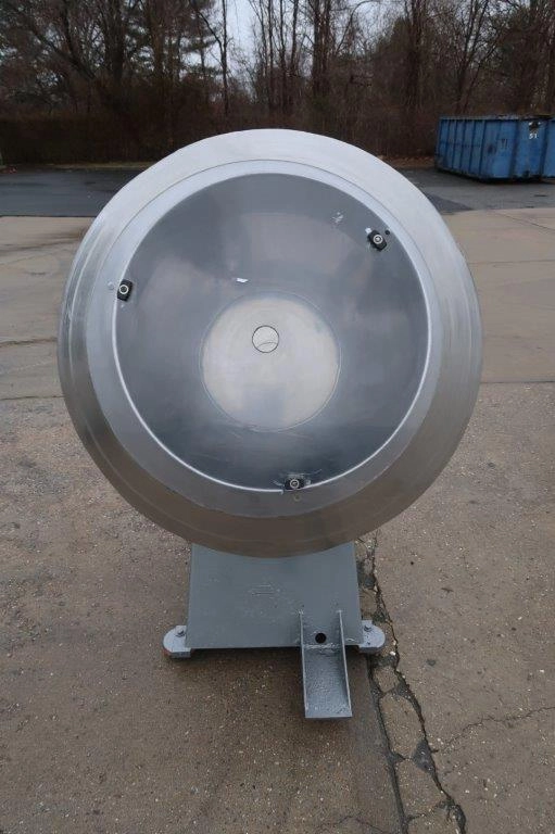 42 In. Diameter Stainless Steel Coating Pan, with Internal Baffles