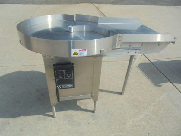36 In. Garvey Stainless Steel Rotary Unscrambling/Accumulating Table, Variable Speed