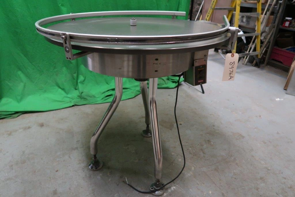 36 In. Diameter Rotary Unscrambling/Accumulating Table, Variable Speed