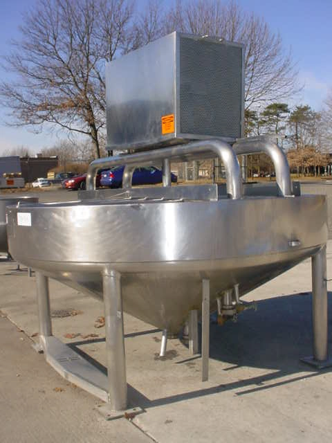 200 Gallon Mueller Stainless Cone Bottom Cooker/Cooler 100 Psi Jacket