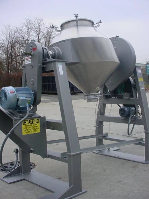 10 Cu.ft. Gemco Stainless Steel Slant Cone Blender, Liquids/Solids Bar