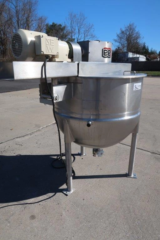 100 Gallon Lee 316 SS Double Motion Kettle, 90PSI Jacket