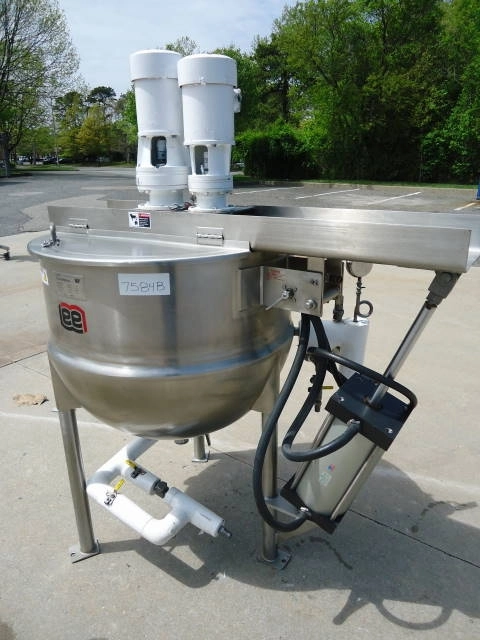 100 Gallon Lee Stainless Steel Twin Action Kettle, 90 Psi Jacket
