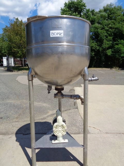 100 Gallon Groen Stainless Steel Hemispherical Kettle, 80 PSI Jacket