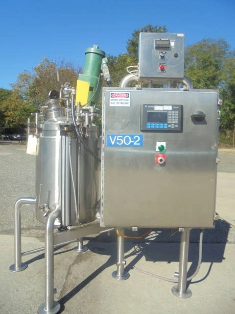 11 Gallon Cherry Burrel 316 Stainless Steel Jacketed Pressurized Kettle/Reactor, Lift Out Agitation