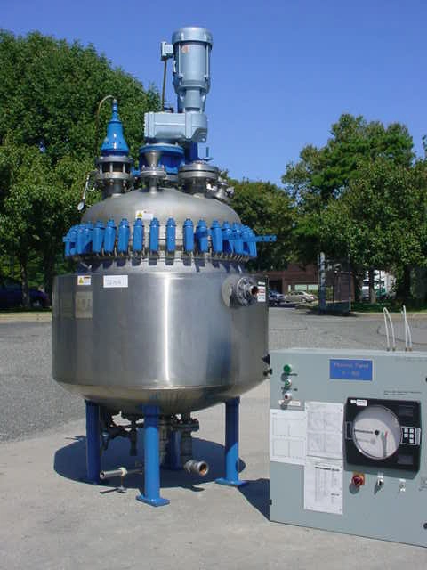 150 Gallon Pfaudler Ss Jacketed Vacuum Reactor , 135 Psi Jacket/Vacuum