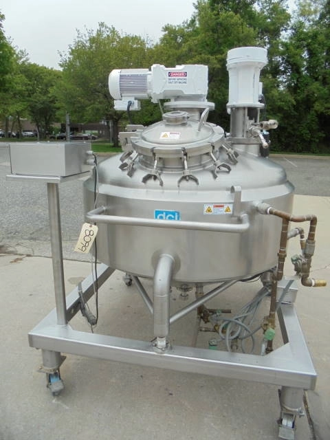200 Gallon DCI Stainless Steel Jacketed Vacuum  Process Kettle/Reactor With Admix Disperser