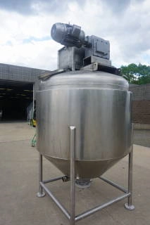500 Gallon Casale Stainless Jacketed Scraper Agitated Kettle, Cone Bottom