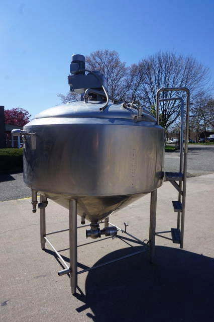 500 Gallon St. Regis/CP Stainless Jacketed Scraped Surface Kettle, Cone Bottom