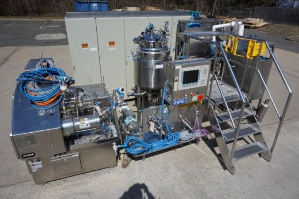 Krieger/Dyno-Mill Blending &amp; Pulverizing Skid For Cosmetic Preparations