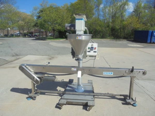 Mateer Burt Single Auger Powder Filler, Agitated Hopper