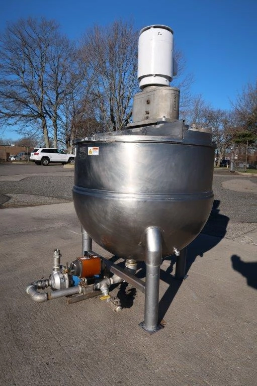 150 Gallon Groen Twin Action Scraper Kettle, 100 PSI Jacket