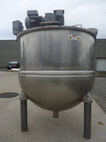 200 Gallon Groen Stainless Steel Scraper Agitated Kettle, 100  Psi Jacket