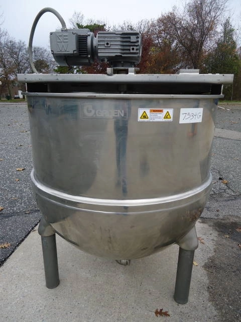 200 Gallon Groen Stainless Steel Agitated Kettle, 100  Psi Jacket