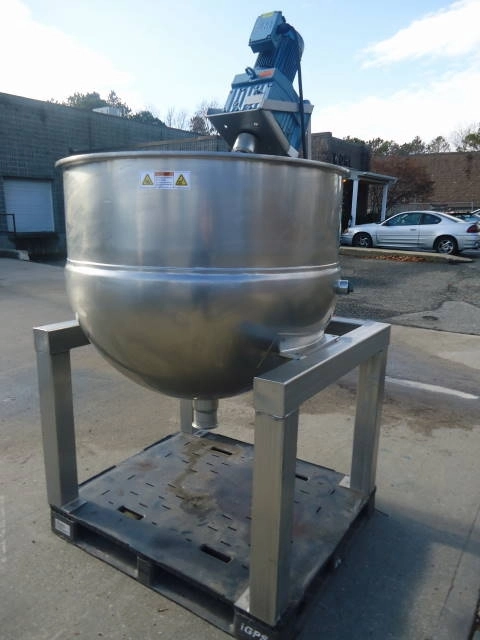 150 Gallon Groen Ina/2 Jacketed Inclined Agitated Kettle, 316 Stainless