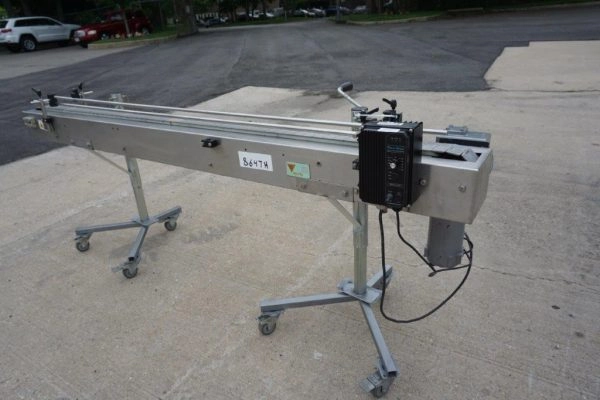 AFI 8 Ft. Long Motorized Bottle Conveyor