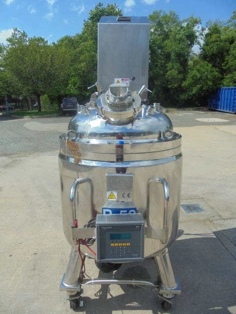 80 Gallon Olsa 316L Stainless Steel Jacketed Double Motion Sanitary Kettle/Reactor, Vacuum