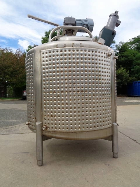 500 Gallon DCI 316 Dimpled Jacketed Stainless Steel Mix Tank