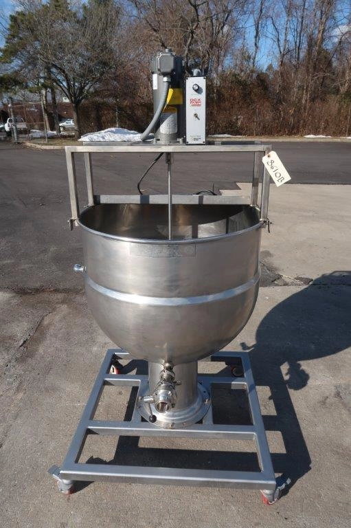 60 Gallon B.H. Hubbert Stainless Steel Mix Kettle, 40 PSI Jacket