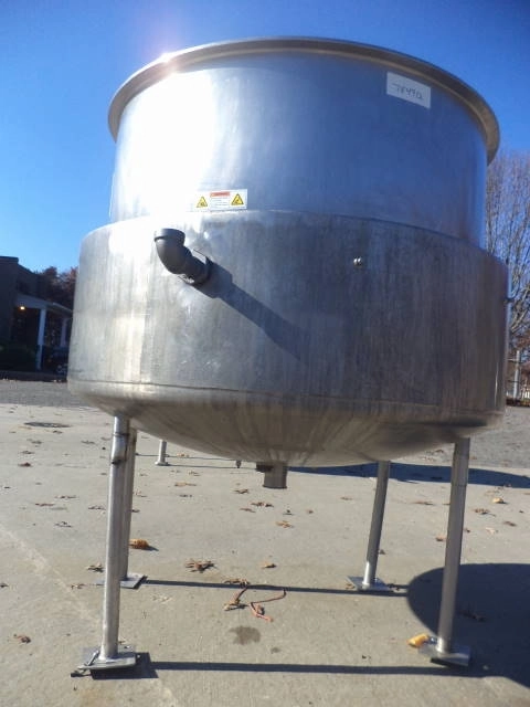 350 Gallon Hamilton  Stainless Steel Jacketed Kettle, 42 PSI