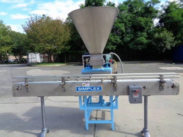 Simplex Twin Head Automatic Piston Filler With Indexing Conveyor