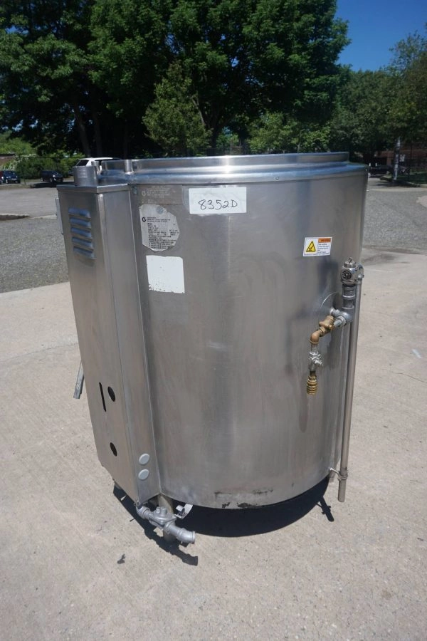 80 Gallon Groen Stainless Gas Fired Jacketed Kettle, Self-Contained