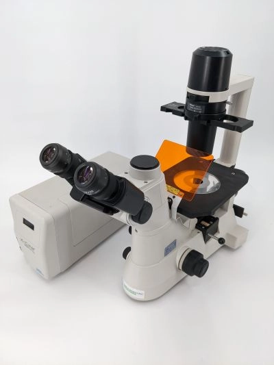 Nikon Eclipse TS100 Inverted Phase Contrast Fluorescence LED Tissue Culture Trinocular Microscope