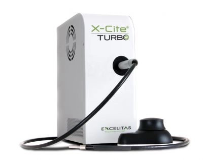 Excelitas X-Cite TURBO with LaserLED Hybrid Drive LED Fluorescence IlluminatorX-Cite mini+ LED Fluorescence Illuminator Microscope Illuminator