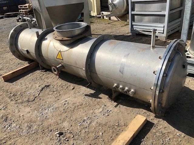 50.4 Sq. M. APV Horizontal Stainless Steel Shell and Tube Heat Exchanger