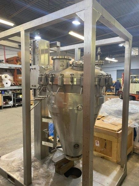 5 Cubic Foot  B.V. Speciaal Roesivriustall Industrie Stainless Steel Conical Dryer