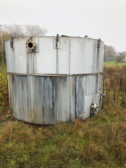 14,000 Litre 304 Stainless Steel Vertical Storage Tank, 3000mm Dia x 2000mm Straight Side