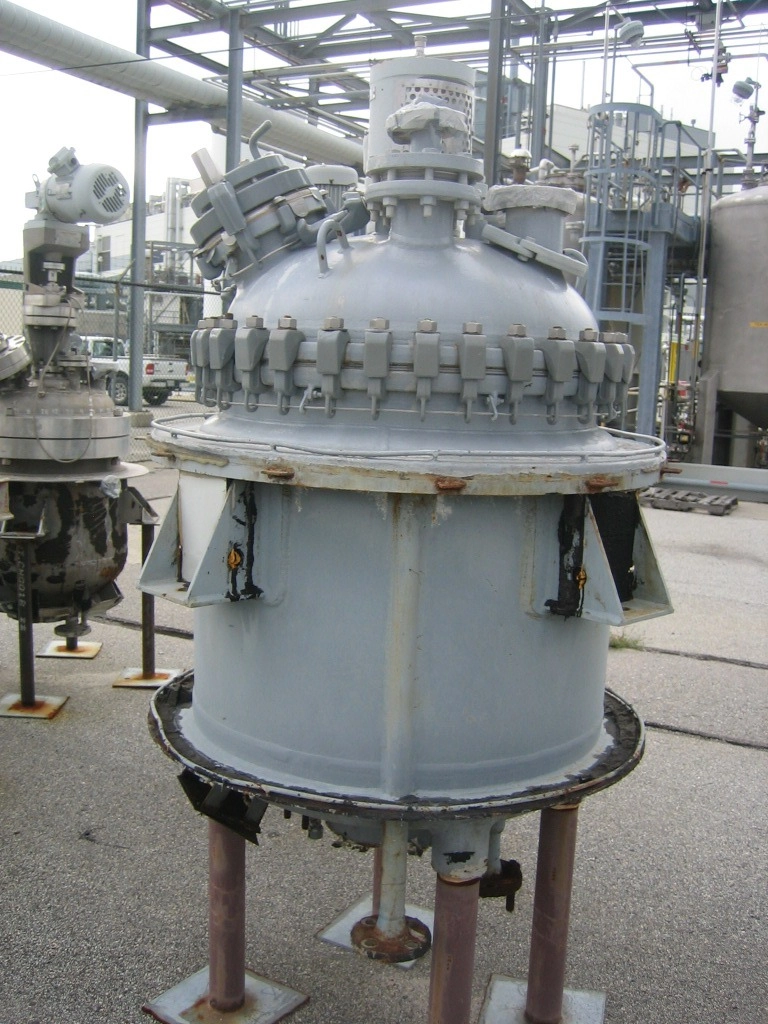 100 Gallon 150 FV Internal, 100 Jacket De Dietrich Vertical Glass Lined Reactor