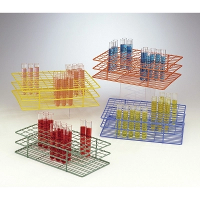 Bel-Art Poxygrid Test Tube Rack;For 20-25MM Tubes, 80 Places, Yellow