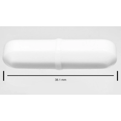 Bel-Art Spinbar Teflon Octagon Magnetic Stirring Bar; 38.1 X 9.5MM, White