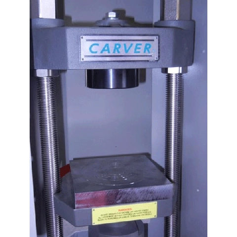 Carver 5021 KBr Buffer Plate with 6"x6" Steel Plate