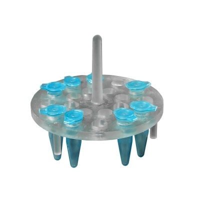 Bel-Art Round Microcentrifuge Floating Bubble Rack;For 1.5ML Tubes, 20 Places,Fits In 1000ML Beakers