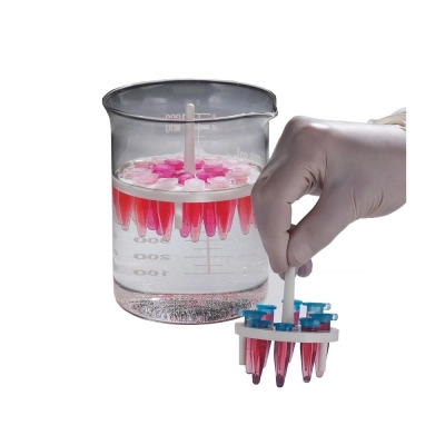 Bel-Art Round Microcentrifuge Floating Racks;For 1.5ML Tubes,8 Places,Fits In 400ML Beakers