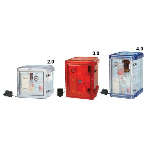 Desiccator Cabinet, Clear Acrylic, 2 Door Dry Box, 18W, 18D, 24H