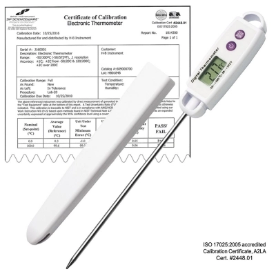Durac Calibrated Electronic Stainless Steel Stem Thermometer;-50/200C