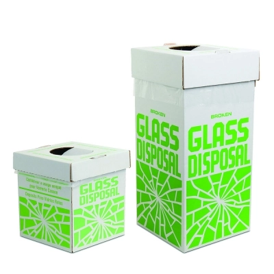 Bel-Art Cardboard Disposal Cartons For Glass; 12 X 12 X 27 IN; Floor Model (Pack of 6)