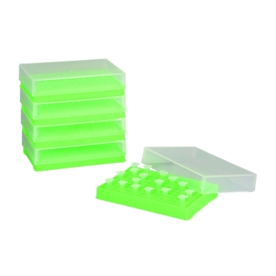 Bel-Art PCR Rack;For .2ML Tubes,96 Places, Fluorescent Green (Pack of 5)