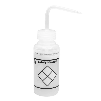 Bel-Art Safety-Vented/Labeled 2-Color Lyob Wide-Mouth Wash Bottle 11643-0238 (Pack of 3)