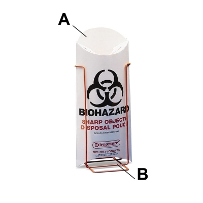 Bel-Art Paperboard Biohazard Sharp Object Safety Pouches 5 1/2 X 13 IN (Pack of 200)