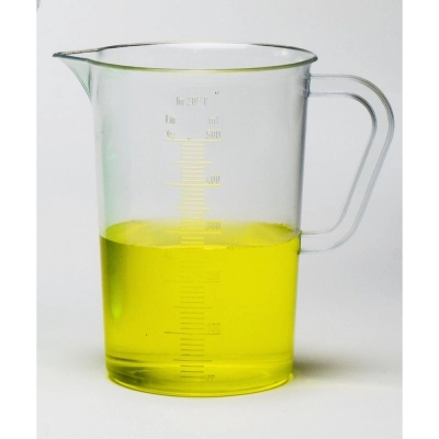 Bel-Art Tall Form 500ML Clear TPX Graduated Pitcher; 10ML Graduation