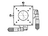 B27-100CR Manual XY Axis Crossed Roller Thru-Hole 100x100mm Platform 12.5mm Travel Micrometer Stage