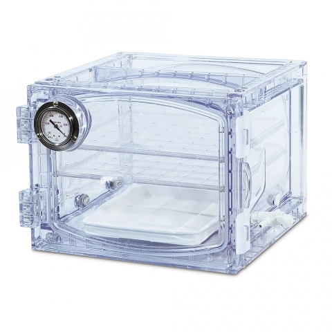 Bel-Art Lab Companion Cabinet Vacuum Desiccator, 23L, Clear 42400-4021