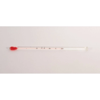 Durac Blood Bank Liquid-In-Glass Refrigerator Thermometer;-5 To 20C,PFA Safety Coated